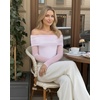 image:imageMANGOPOP Womens Off The Shoulder Long Sleeve Bodysuit Sexy Sheer Mesh Top Double Lined Body Suits Fall Outfit 202501 White