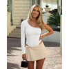 image:imageMANGOPOP Womens One Shoulder Tank Top Bodysuit Sexy Sleeveless Long Sleeve Backless Body Suits Off Shoulder Going Out TopsB2long Sleeve White