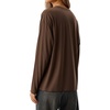 image:imageMANGOPOP Womens Oversized T Shirts Short Sleeve Crewneck Loose Fit Tops Summer Basic Gym Workout ClothesLong Sleeve Coffee