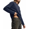 image:imageMANGOPOP Womens Oversized T Shirts Short Sleeve Crewneck Loose Fit Tops Summer Basic Gym Workout ClothesLong Sleeve Navy Blue