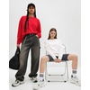 image:imageMANGOPOP Womens Oversized T Shirts Short Sleeve Crewneck Loose Fit Tops Summer Basic Gym Workout ClothesLong Sleeve Red