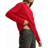 image:imageMANGOPOP Womens Oversized T Shirts Short Sleeve Crewneck Loose Fit Tops Summer Basic Gym Workout ClothesLong Sleeve Red