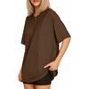 image:imageMANGOPOP Womens Oversized T Shirts Short Sleeve Crewneck Loose Fit Tops Summer Basic Gym Workout ClothesShort Sleeve Coffee