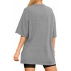 image:imageMANGOPOP Womens Oversized T Shirts Short Sleeve Crewneck Loose Fit Tops Summer Basic Gym Workout ClothesShort Sleeve Light Grey
