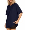 image:imageMANGOPOP Womens Oversized T Shirts Short Sleeve Crewneck Loose Fit Tops Summer Basic Gym Workout ClothesShort Sleeve Navy Blue
