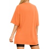 image:imageMANGOPOP Womens Oversized T Shirts Short Sleeve Crewneck Loose Fit Tops Summer Basic Gym Workout ClothesShort Sleeve Orange