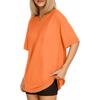 image:imageMANGOPOP Womens Oversized T Shirts Short Sleeve Crewneck Loose Fit Tops Summer Basic Gym Workout ClothesShort Sleeve Orange