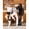 image:imageMANGOPOP Womens Round Neck Short Sleeve Bodysuit T Shirts Basic Body Suit TopsBshort Sleeve Light Heather Grey