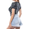 image:imageMANGOPOP Womens Round Neck Short Sleeve Bodysuit T Shirts Basic Body Suit TopsBshort Sleeve Little Daisy