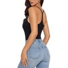 image:imageMANGOPOP Womens Scoop Neck Open TBack Cami Bodysuit Sleeveless Backless Thong Tank Top Body suits Going Out Tops 202601 Black