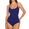 image:imageMANGOPOP Womens Scoop Neck Open TBack Cami Bodysuit Sleeveless Backless Thong Tank Top Body suits Going Out Tops 2026Deep Blue