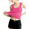 image:imageMANGOPOP Womens Scoop Neck Tank Top Double Lined Sleeveless Tops for Women Casual Basic Slim Summer Outfits 2026Blush