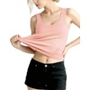 image:imageMANGOPOP Womens Scoop Neck Tank Top Double Lined Sleeveless Tops for Women Casual Basic Slim Summer Outfits 2026Blushing Bride