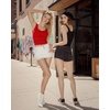image:imageMANGOPOP Womens Scoop Neck Tank Top Double Lined Sleeveless Tops for Women Casual Basic Slim Summer Outfits 2026Red