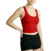 image:imageMANGOPOP Womens Scoop Neck Tank Top Double Lined Sleeveless Tops for Women Casual Basic Slim Summer Outfits 2026Red