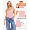 image:imageMANGOPOP Womens Square Neck Tank Top Bodysuit Sexy Double Lined Sleeveless Thong Body Suits Going Out Tops03 Sleeveless Blushing Bride