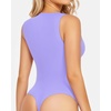 image:imageMANGOPOP Womens Square Neck Tank Top Bodysuit Sexy Double Lined Sleeveless Thong Body Suits Going Out Tops03 Sleeveless Very Peri