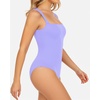 image:imageMANGOPOP Womens Square Neck Tank Top Bodysuit Sexy Double Lined Sleeveless Thong Body Suits Going Out Tops03 Sleeveless Very Peri