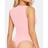 image:imageMANGOPOP Womens Square Neck Tank Top Bodysuit Sexy Double Lined Sleeveless Thong Body Suits Going Out TopsSleeveless Blushing Bride