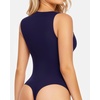 image:imageMANGOPOP Womens Square Neck Tank Top Bodysuit Sexy Double Lined Sleeveless Thong Body Suits Going Out TopsSleeveless Deep Blue