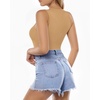 image:imageMANGOPOP Womens Tank Top Body Suits Sexy Crew Neck Racerback Halter Ribbed Sleeveless Long Sleeve Bodysuit Going Out Tops05sleeveless Light Camel