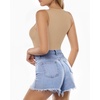 image:imageMANGOPOP Womens Tank Top Body Suits Sexy Crew Neck Racerback Halter Ribbed Sleeveless Long Sleeve Bodysuit Going Out Tops05sleeveless Mocha