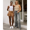 image:imageMANGOPOP Womens Tank Top Body Suits Sexy Crew Neck Racerback Halter Ribbed Sleeveless Long Sleeve Bodysuit Going Out Tops05sleeveless Mocha