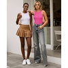 image:imageMANGOPOP Womens Tank Top Body Suits Sexy Crew Neck Racerback Halter Ribbed Sleeveless Long Sleeve Bodysuit Going Out Tops05sleeveless Rose Pink