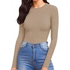 image:imageMANGOPOP Womens Tank Top Body Suits Sexy Crew Neck Racerback Halter Ribbed Sleeveless Long Sleeve Bodysuit Going Out Tops07sparkly Grey