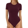 D- Short Sleeves Burgundy