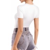 image:imageMANGOPOP Double Lined Short Sleeve Tops for Women Crew Neck T Shirts Basic Tee Womens Going Out Tops Trendy 202601 White