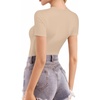 image:imageMANGOPOP Double Lined Short Sleeve Tops for Women Crew Neck T Shirts Basic Tee Womens Going Out Tops Trendy 202609 Mica