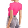 image:imageMANGOPOP Double Lined Short Sleeve Tops for Women Crew Neck T Shirts Basic Tee Womens Going Out Tops Trendy 2026Rose Pink