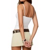 image:imageMANGOPOP Womens Camisole Tank Tops Square Neck Spaghetti Strap Cami Double Lined Sleeveless Crop Top Sexy ShirtsA2 White