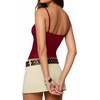 image:imageMANGOPOP Womens Camisole Tank Tops Square Neck Spaghetti Strap Cami Double Lined Sleeveless Crop Top Sexy ShirtsBurgundy