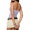 image:imageMANGOPOP Womens Camisole Tank Tops Square Neck Spaghetti Strap Cami Double Lined Sleeveless Crop Top Sexy ShirtsC Very Peri