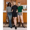 image:imageMANGOPOP Womens Mock Turtle Neck Slim Fit 34 Sleeve TShirt23 Green