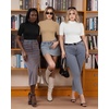 image:imageMANGOPOP Womens Mock Turtle Neck Slim Fit 34 Sleeve TShirt26 Mocha