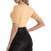 image:imageMANGOPOP Womens Mock Turtle Neck Slim Fit 34 Sleeve TShirt27 Nude