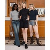 image:imageMANGOPOP Womens Mock Turtle Neck Slim Fit 34 Sleeve TShirt29 Deep Blue