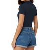 image:imageMANGOPOP Womens Mock Turtle Neck Slim Fit 34 Sleeve TShirt37 Short Sleeve Deep Blue