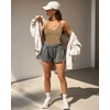 image:imageMANGOPOP Womens Ribbed Tank Tops V Neck Racerback Camisole Summer Slim Fit Workout Sleeveless 2026 Trendy TopApricot