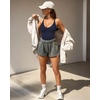 image:imageMANGOPOP Womens Ribbed Tank Tops V Neck Racerback Camisole Summer Slim Fit Workout Sleeveless 2026 Trendy TopDeep Blue