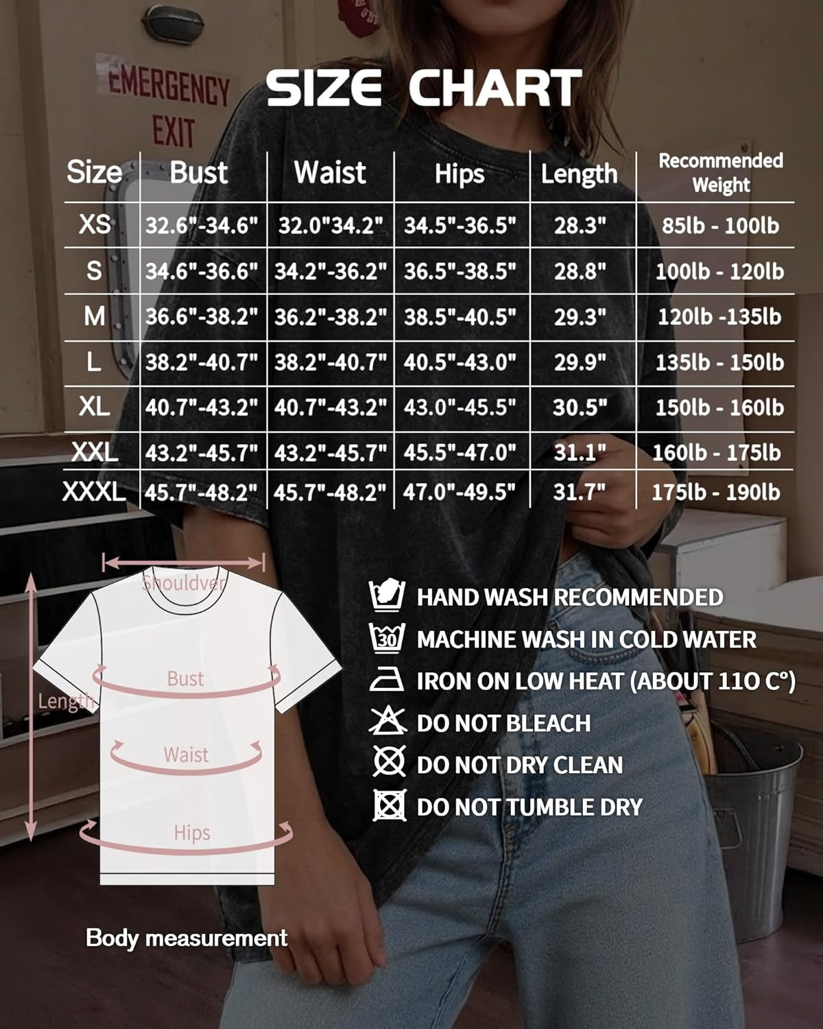 image:imageMANGOPOP Oversized Vintage Short Sleeve Shirts for Women Acid Wash Crew Neck Y2k Grunge Casual Summer Baggy Tees TopsLight Purple