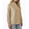 image:imageMANGOPOP Button Down Shirts for Women Long Sleeve Plaid Ruffle Neck Blouses Business Casual Shirt Tops 2026 Trendy OutfitKhaki