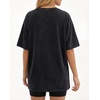 image:imageMANGOPOP Oversized Vintage Short Sleeve Shirts for Women Acid Wash Crew Neck Y2k Grunge Casual Summer Baggy Tees TopsBlack
