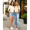 image:imageMANGOPOP Womens Half Sleeve Crew Neck Bodysuit 34 Sleeve Body Suit Slim Fit Going Out TopsBeige Gray