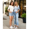 image:imageMANGOPOP Womens Half Sleeve Crew Neck Bodysuit 34 Sleeve Body Suit Slim Fit Going Out TopsLight Blue