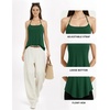 image:imageMANGOPOP Womens Halter Tank Tops Loose Fit Sleeveless Square Neck Top Casual Going Out Tees Shirts 2026 Trendy03 Deep Green
