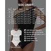 image:imageMANGOPOP Womens Off The Shoulder Double Lined Bodysuit Versatile Thong Body Suit Going Out Summer Trendy Tops01 Black